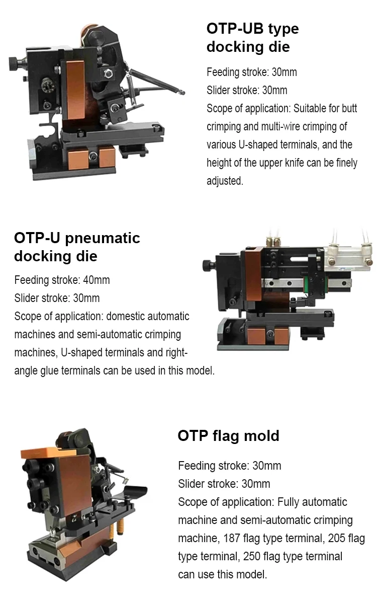 Pneumatisk supertråd tvärgående form för ultrabred specialterminal, krimpning av applikator OTP-terminalform
