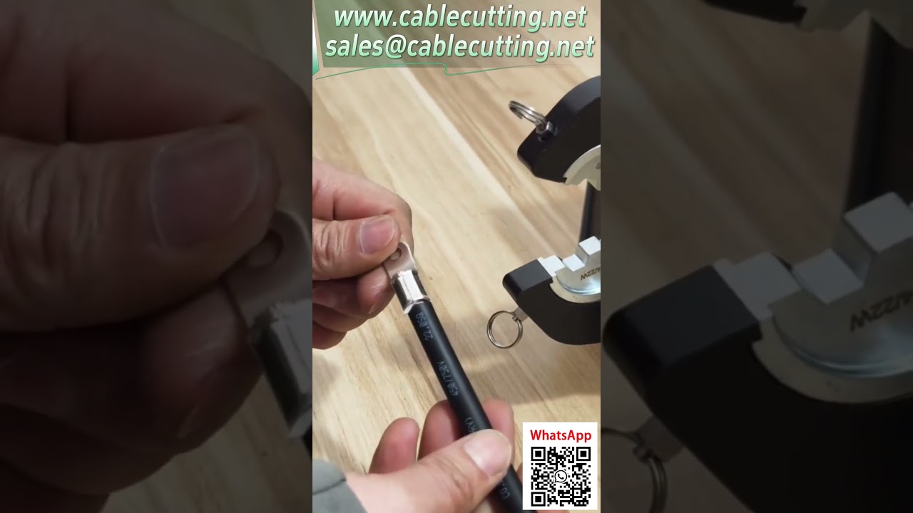 電動端子壓接機  六邊形銅鼻子壓接效果展示