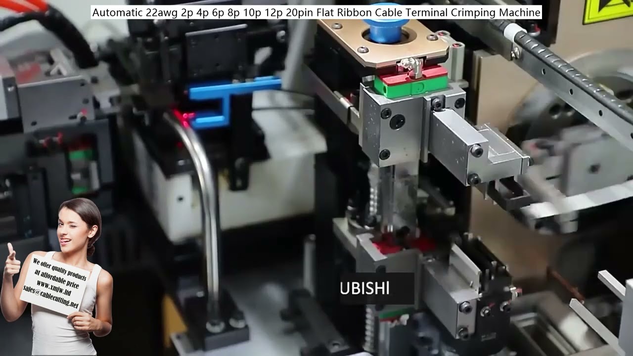 Automatic 22awg 2p 4p 6p 8p 10p 12p 20pin Flat Ribbon Cable Terminal Crimping Machine