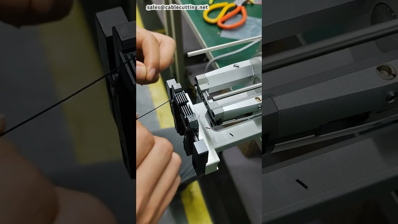 Coaxial Cable Stripping Machine Fine Wire, 3 Layers Demo #factory #machine