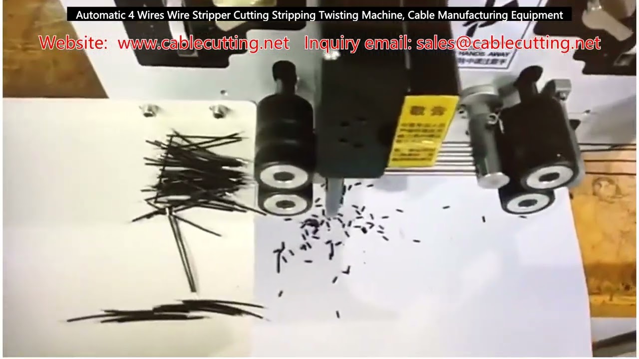 Automatic 4 Wires Wire Stripper Cutting Stripping Twisting Machine, Cable Manufacturing Equipment