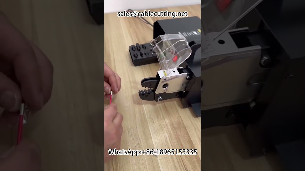 Electric terminal crimping machine crimping plug spring terminals