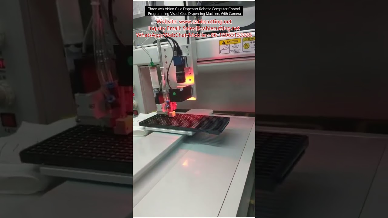 Three Axis Vision Glue Dispenser Robotic Computer Control Programming Visual Glue Dispensing Machine