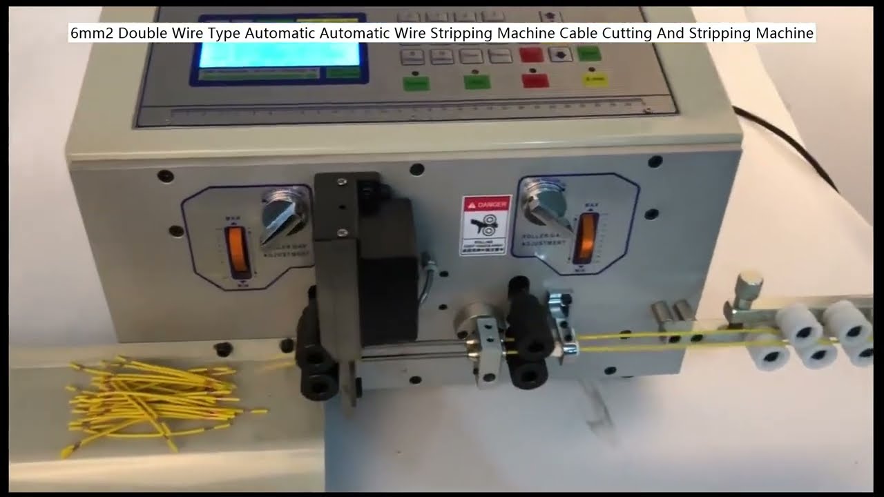 6mm2 Double Wire Type Automatic Automatic Wire Stripping Machine Cable Cutting And Stripping Machine