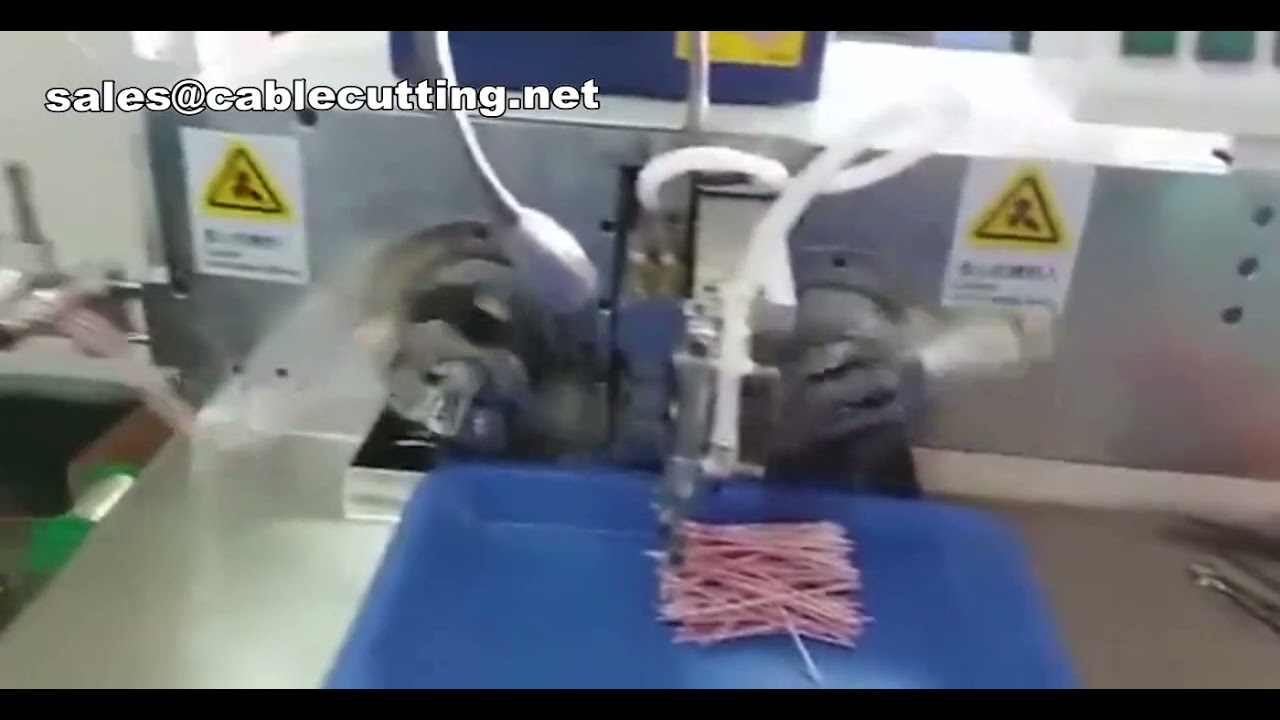Automatic Wire Dipping Machine,Automtiac Wire Stripping Machine,Cable Processing Machine mp4