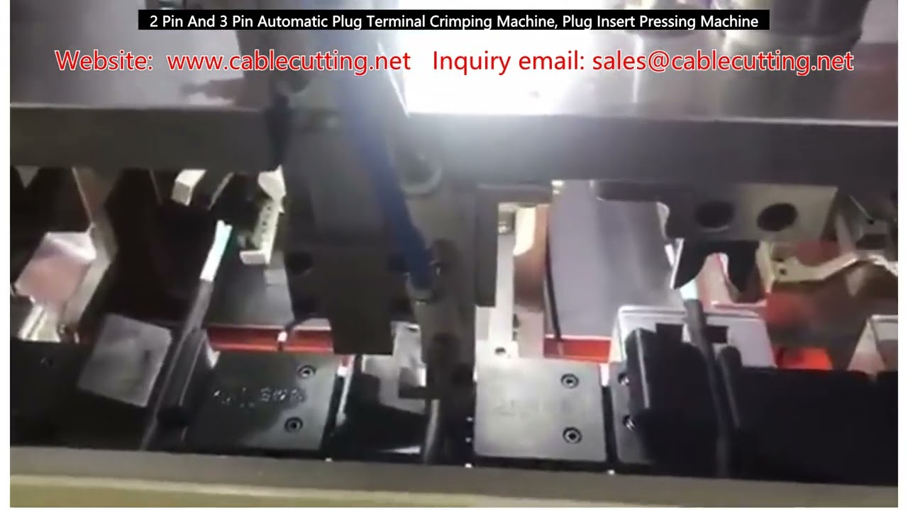 2 Pin And 3 Pin Automatic Plug Terminal Crimping Machine, Plug Insert Pressing Machine