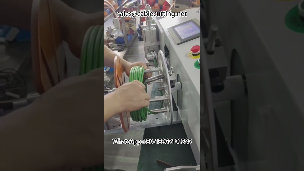 #wire and cable #metre counting row position cutting winding and tying machine