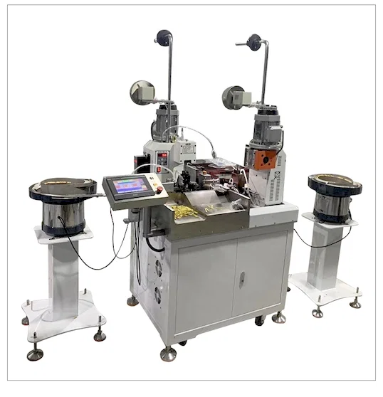 Auto Dubbel-Head Vibrating Crimp Maskin - Automatisk trådpressmaskin